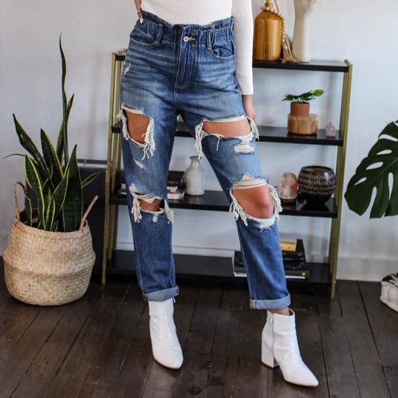 KanCan Paper Bag Jeans - Picture 1 of 7